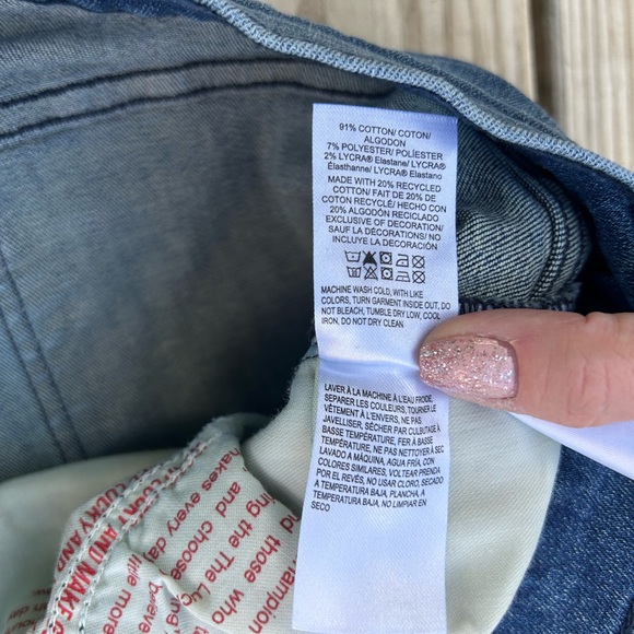 Lucky Brand Jeans Womens 16/33 Blue Denim Medium Wash Sweet N Straight Mid Rise - Picture 7 of 16